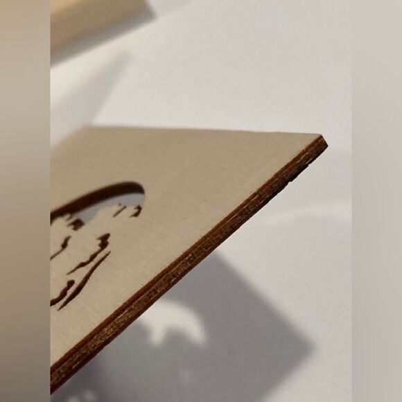 Wooden Merry Christmas Votive Candle Holder Laser Cut Lettering NEW - Picture 6 of 12